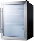 Summit 19' Beverage Center, 2.1 cu.ft. Capacity, Compact Outdoor Refrigerator, Stainless Steel & Glass- SPR314LOS