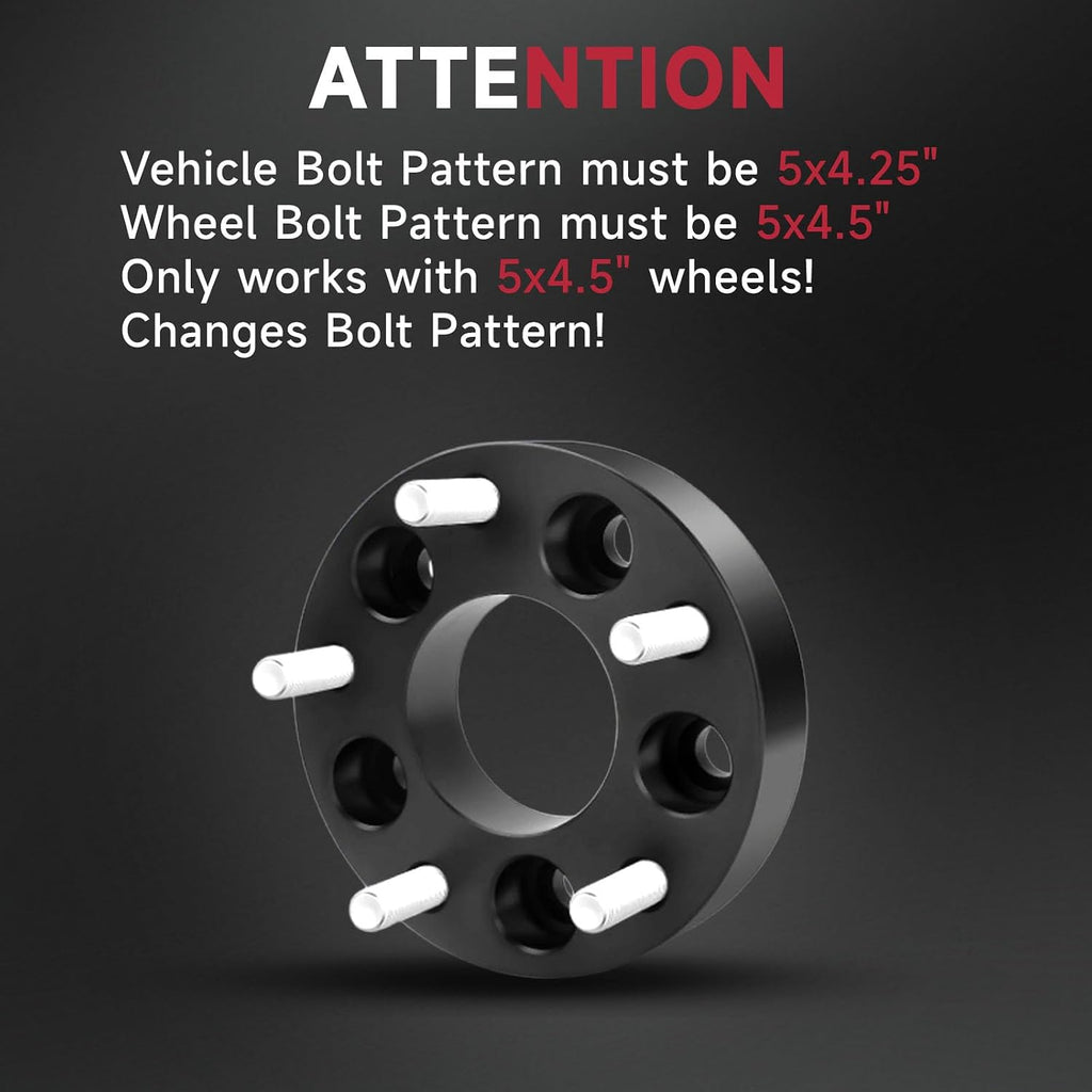 UIU 5X4.25 Wheel Spacers Forged 1.25'(32mm) 5x108mm to 5x114.3mm Thread Pitch M12x1.5 Hub Bore 73.1mm Set of 4 Adapters for Ford Taurus 3.5L 2008-2012,Transit Connect 2.5L 2014-2017 & More