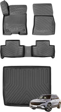 Car Floor Mats + Cargo Liner +Upper Compatible for Mercedes-Benz EQB 2022-2024 Black | Front & Rear Full Set Trunk Mat with Floor Mats | Waterproof | All Weather | High Tech Mat