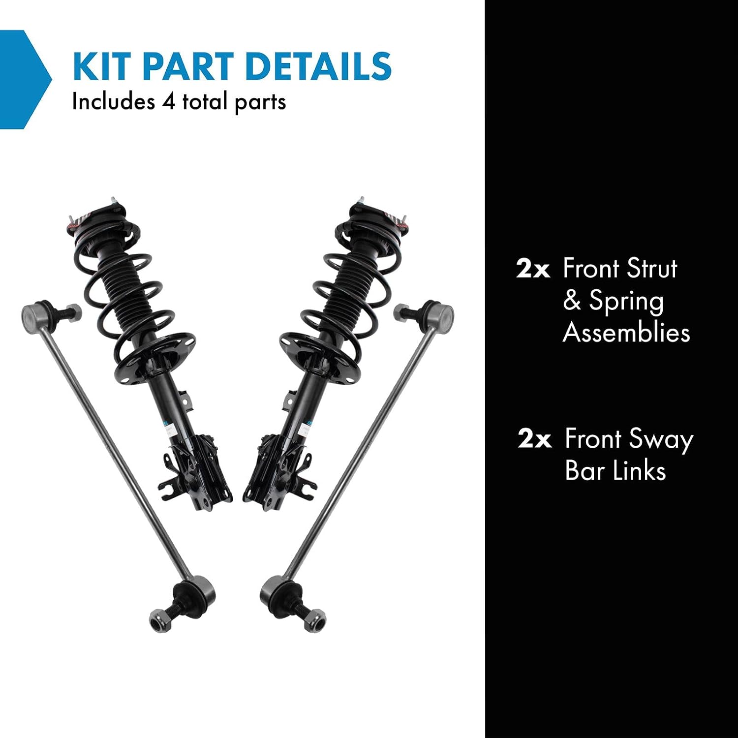 TRQ Front Suspension Kit Compatible with 2017-2021 Mazda CX-5