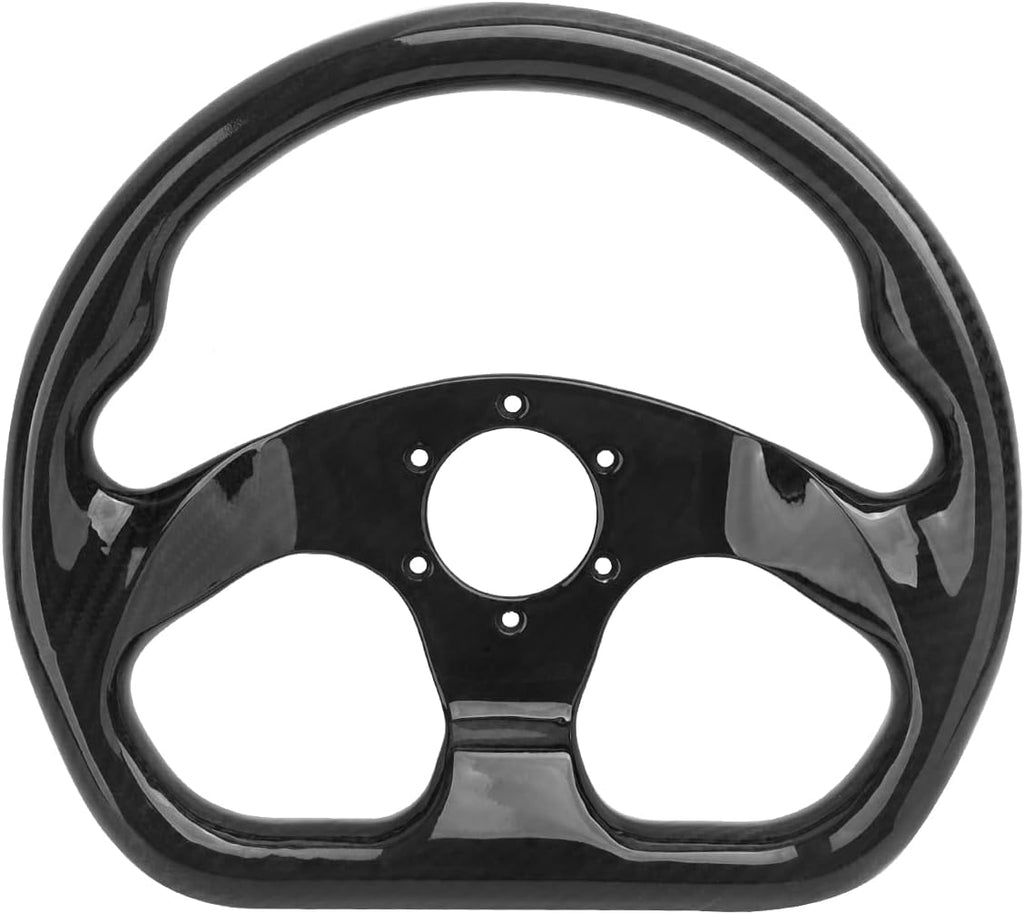 Carbon Fiber Racing Steering Wheel Flat Bottom 320mm Diameter Bolt