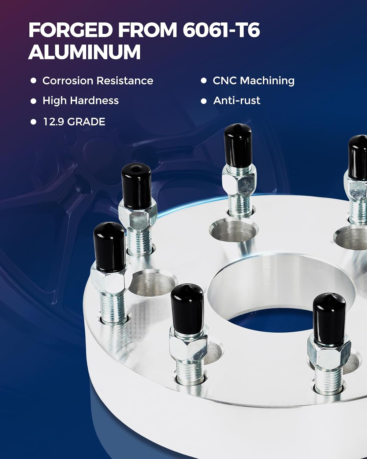 KAX 6x5.5 to 5x5.5 Wheel Adapters,2 inch 6 Lug to 5 Lug Wheel Adapters (Changes Bolt Pattern) fit for Silverado 1500, Sierra 1500, Tahoe, Suburban 1500, Yukon, with M14x1.5 Studs 108mm Hub Bore,2Pcs