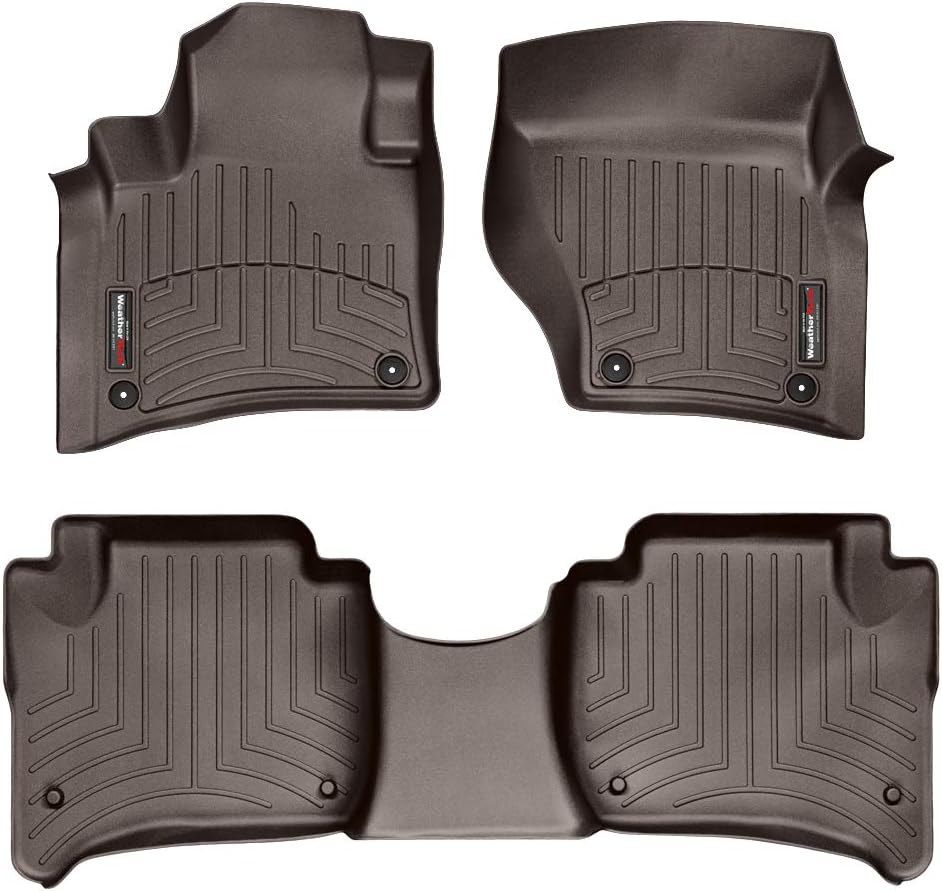 WeatherTech Custom Fit FloorLiners for VW Touareg, Cayenne®, Touareg - 1st & 2nd Row (47333-1-2), Cocoa
