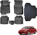 for Mitsubishi Lancer 2001 2002 2003 2004 2005 2006 2007 3D Full Set Floor Mats Liner Cargo Liner Trunk Mat Liner 3D Waterproof Black Rubber Colour