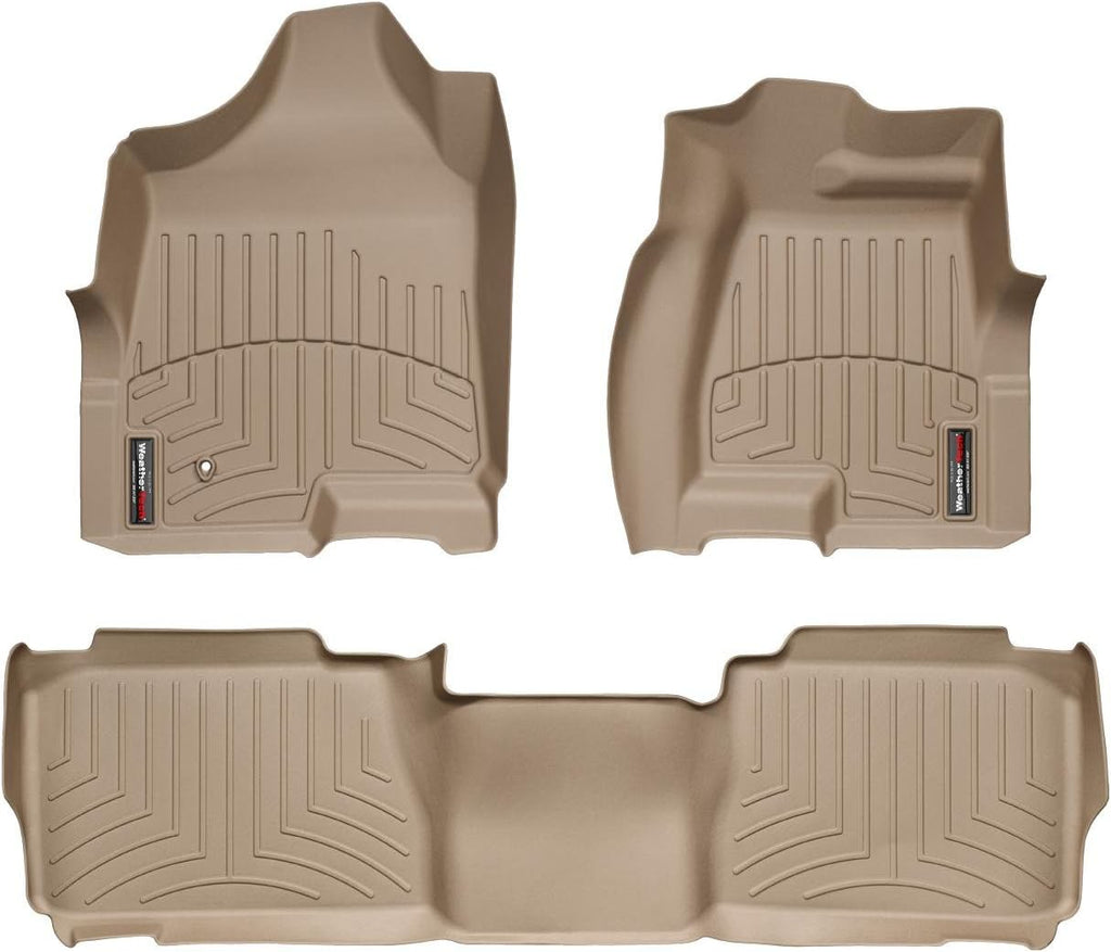 WeatherTech Custom Fit FloorLiners for Hummer H2-1st & 2nd Row (45284-1-2), Tan