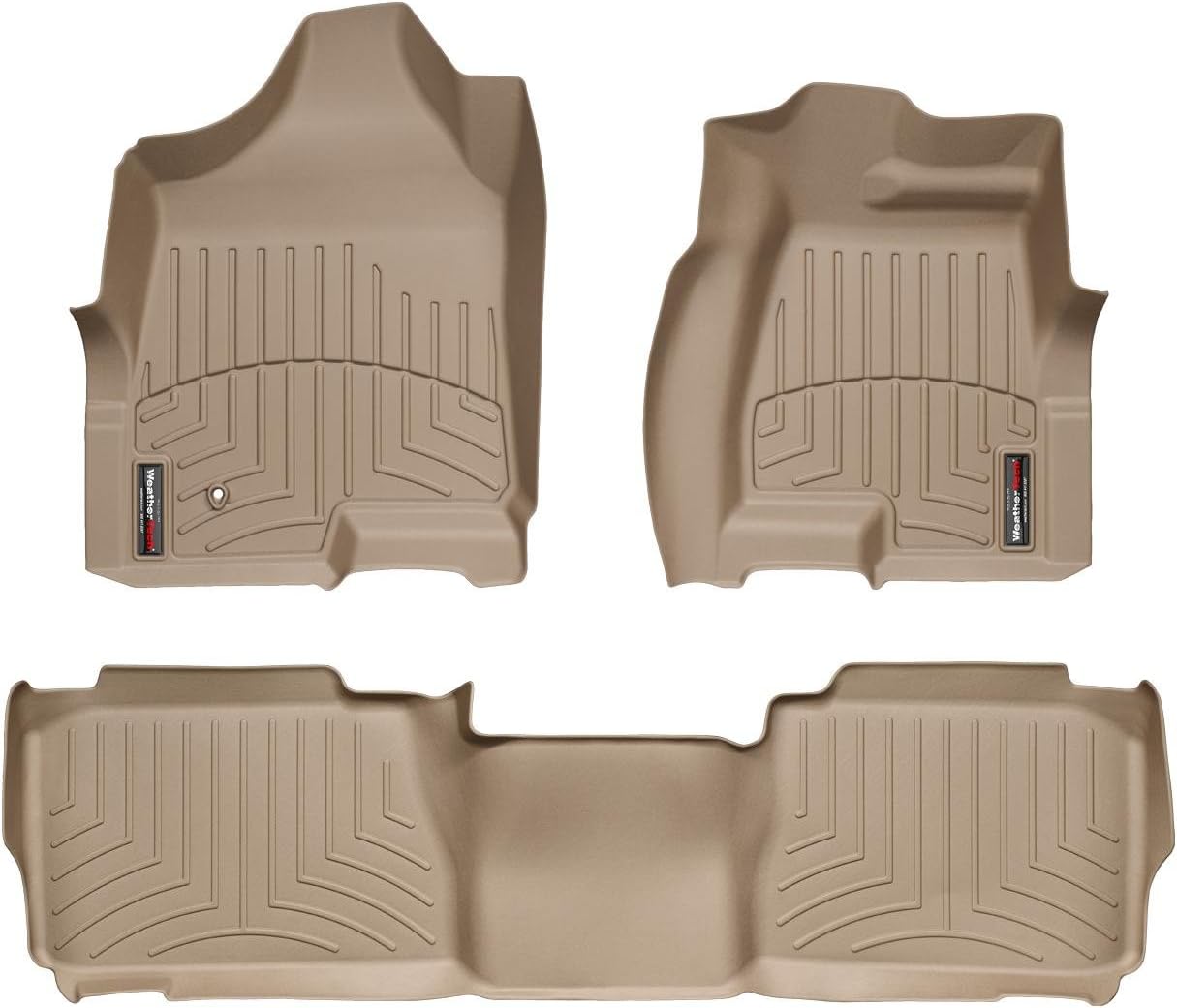 WeatherTech Custom Fit FloorLiners for Hummer H2-1st & 2nd Row (45284-1-2), Tan