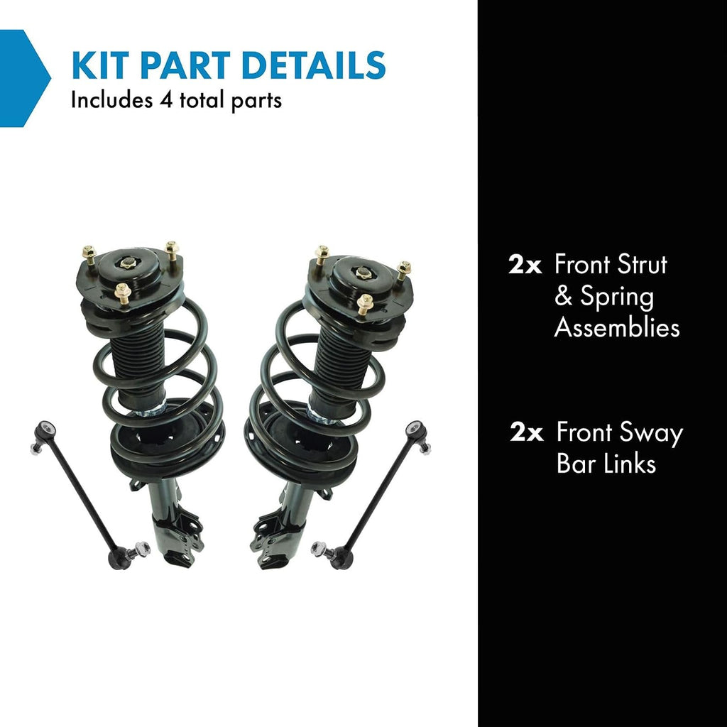 TRQ Front Suspension Kit Compatible with Front 2008-2011 Toyota Highlander