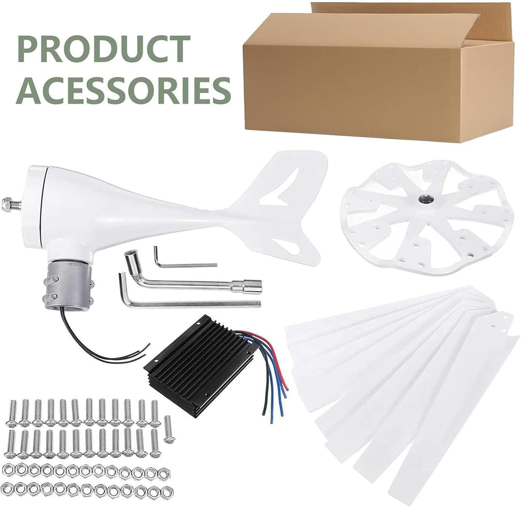 12000W Home Wind Generator, Magnetic Levitation Turbine with Controller, 8-Blade Low RPM Windmill for Efficient 48V Electricity Production, Renewable Energy Solution