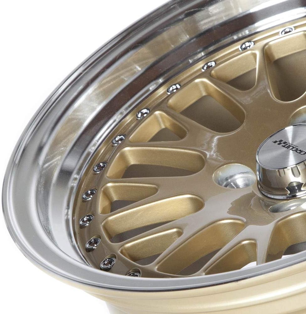 Circuit Performance CP21 15×8 Gloss Gold Wheel 4×100 [+25mm] compatible with Honda Civic EK EG, Acura Integra, BMW E30, Mazda Miata