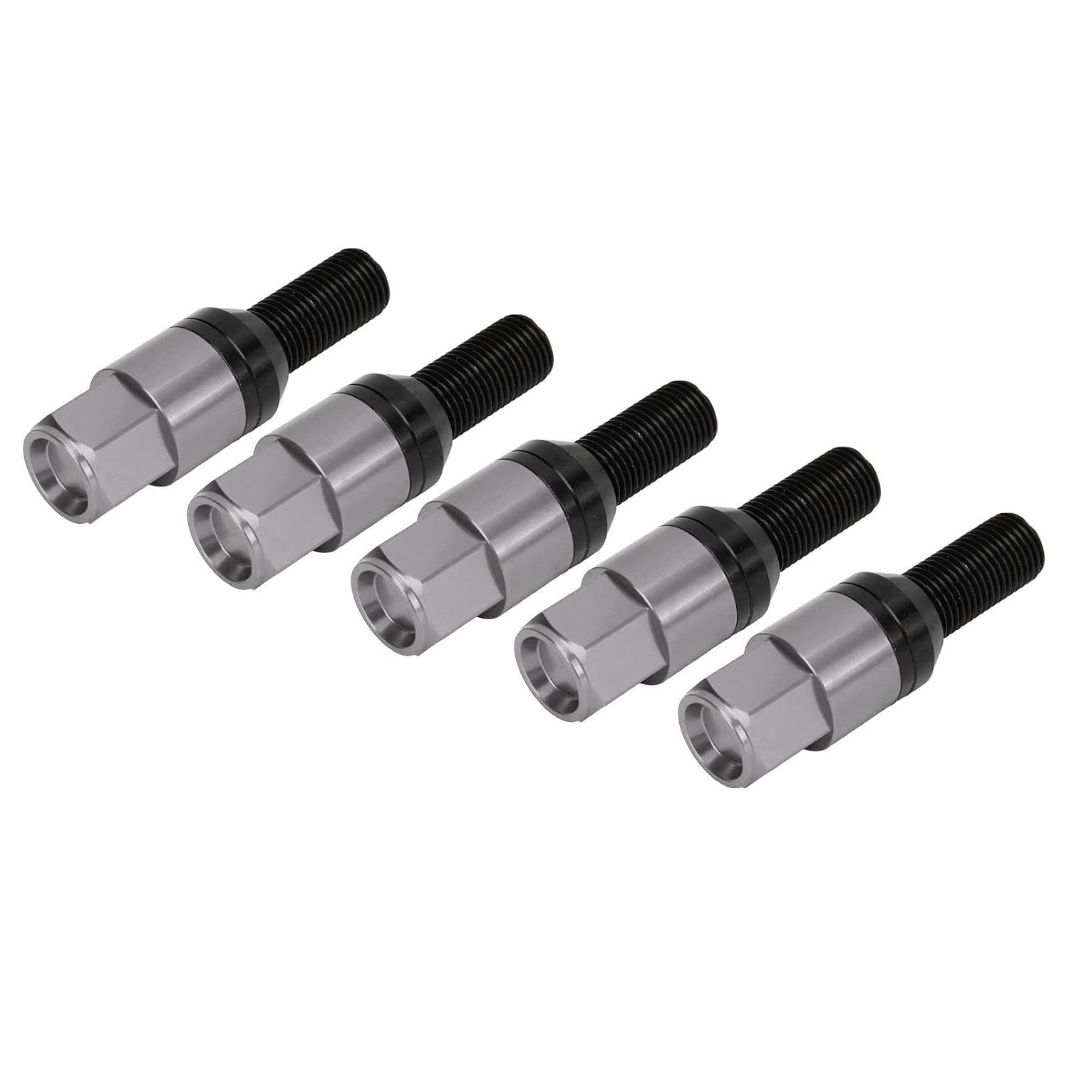 Brilluxa Wheel Lug Bolts, M14x1.5 Cone Seat Wheel Bolts Taper Lug Nuts 20PCS Black, Universal Car Tire Fastener Kit for Auto Wheel Installation Replacement