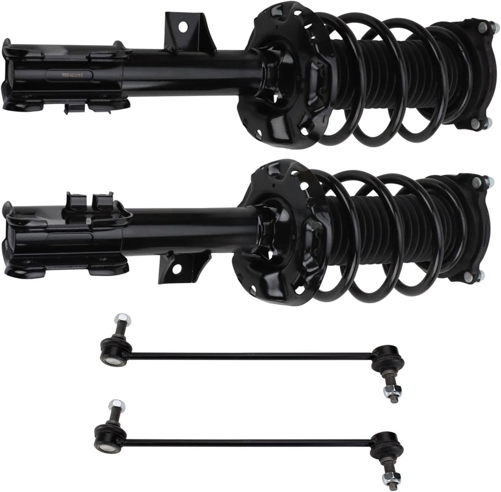 TRQ Front Suspension Kit Complete Strut & Coil Spring Assembly Sway Bar Stabilizer Link for 2016-2020 Kia Sorento
