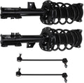 TRQ Front Suspension Kit Complete Strut & Coil Spring Assembly Sway Bar Stabilizer Link for 2016-2020 Kia Sorento