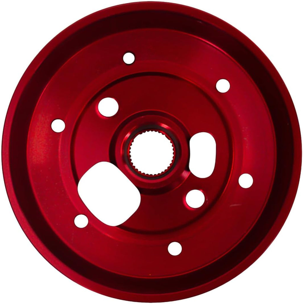 NRG Innovations Racing Style Steering Wheel Short Hub, Lockable Aluminum Steering Shaft, 6x70mm Bolt Pattern Quick Release Adapter, Compatible For 03-14 Chevy/Cadillac/Pontiac, Red, NRG-SRK-177H-RD