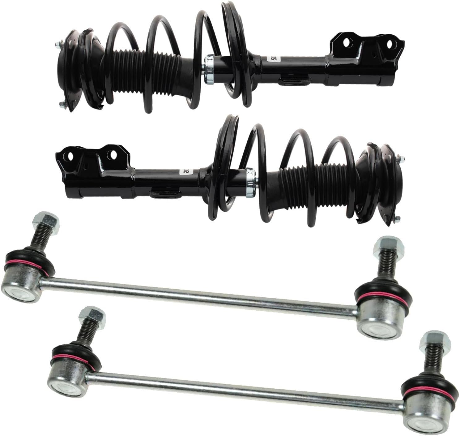 TRQ Front Suspension Kit Complete Strut & Coil Spring Assembly Sway Bar Stabilizer Link Compatible with 2013-2015 Toyota Avalon Limited