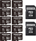 Gigastone 32GB Micro SD Card Full HD Video Surveillance Security Camera Action Camera Drone Micro SDHC UHS-I U1 C10 90MB/s (Pack of 10)