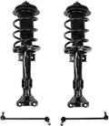 TRQ Front Suspension Kit Complete Strut & Coil Spring Assembly Sway Bar Stabilizer Link Compatible with 2010-2014 Mercedes-Benz E350 2015-2017 E400 RWD Rear Wheel Drive