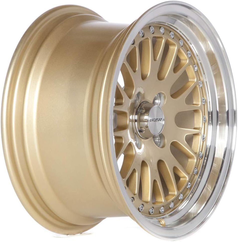 Circuit Performance CP21 15×8 Gloss Gold Wheel 4×100 [+25mm] compatible with Honda Civic EK EG, Acura Integra, BMW E30, Mazda Miata