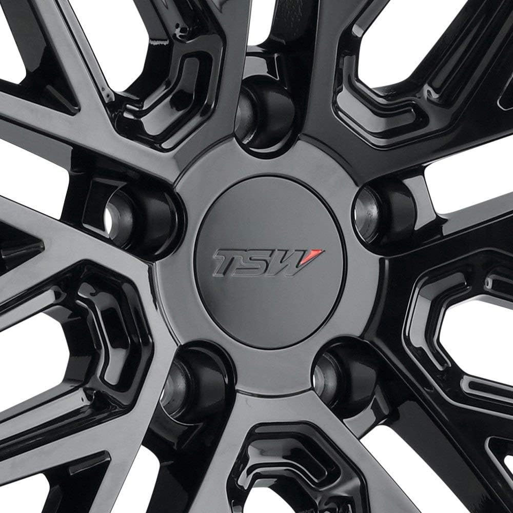 TSW Wheels Pescara Gloss Black Wheel with Aluminum (19 x 8.5 inches /5 x 120 mm, 35 mm Offset)