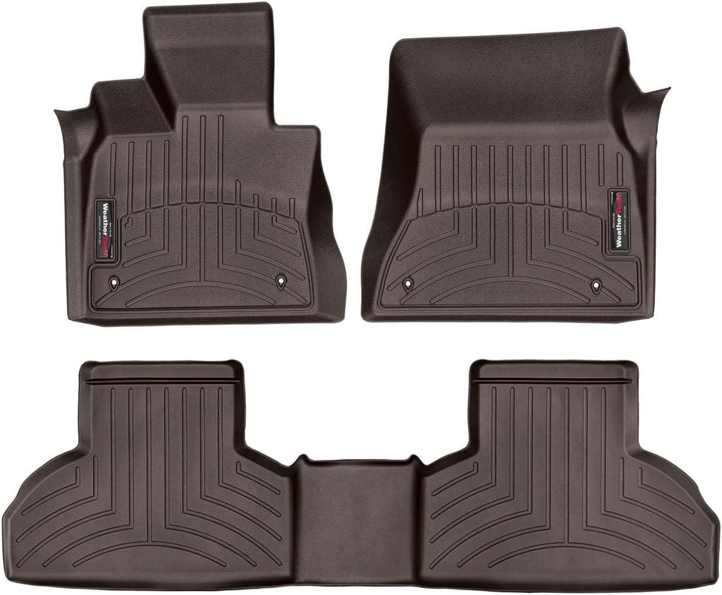 WeatherTech Custom Fit FloorLiners for BMW X5 35d, X5 35i, X5 40e - 1st & 2nd Row (4713351-475592), Cocoa
