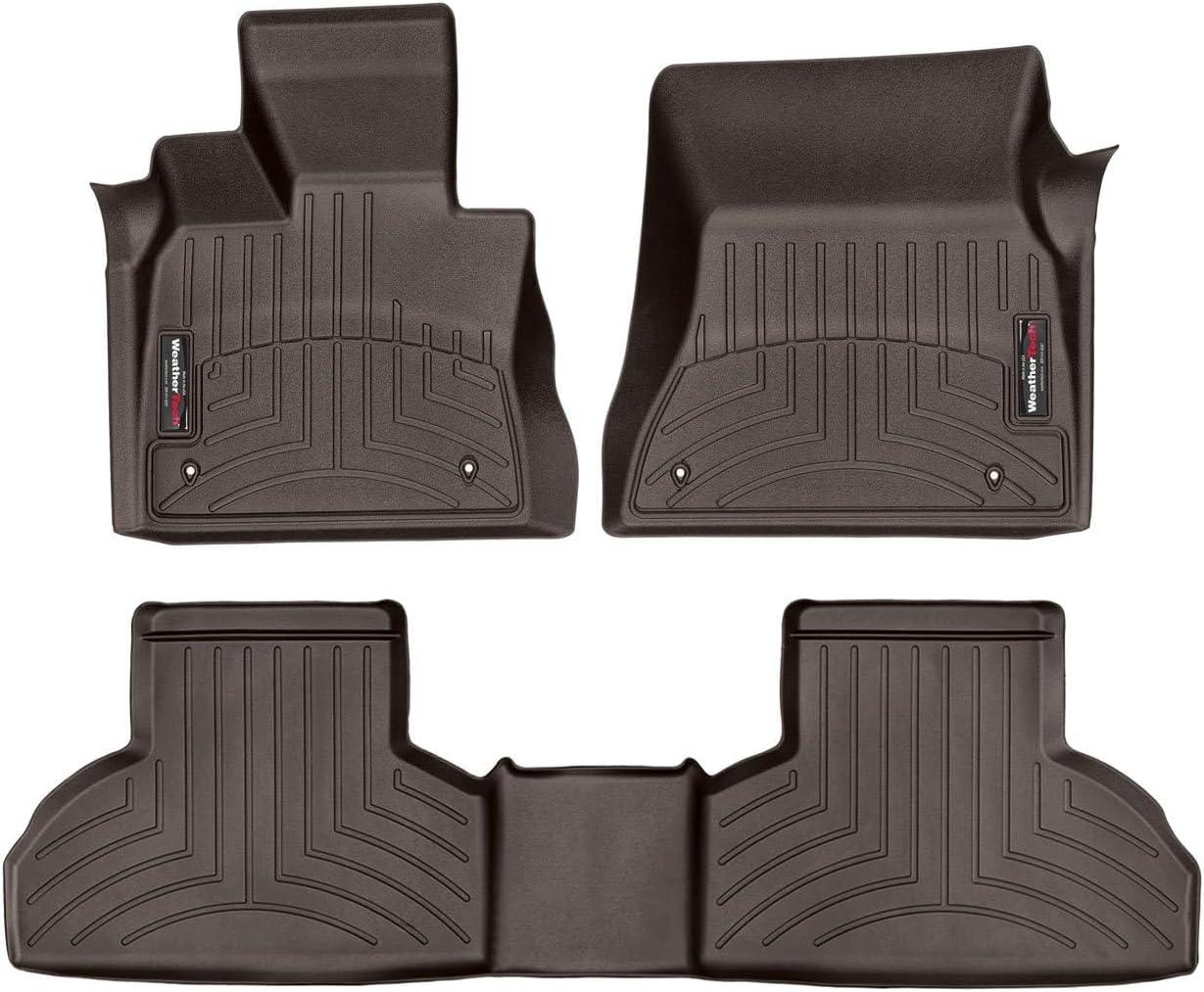 WeatherTech Custom Fit FloorLiners for BMW X5 35d, X5 35i, X5 40e - 1st & 2nd Row (4713351-475592), Cocoa