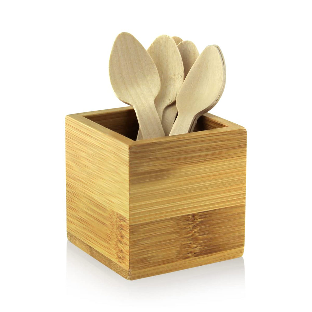 PacknWood - 210CCB11- disposable wooden spoons -wood compostable spoon - cooking wood spoon - wooden spoon for cooking - single wooden spoon- (4.33')- Case of 3000