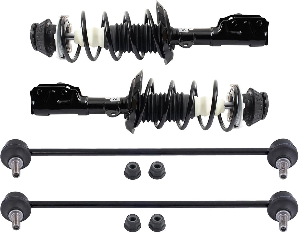 TRQ Front Suspension Kit Complete Strut & Coil Spring Assembly Sway Bar Stabilizer Link Compatible with 2011-2015 Honda CR-Z