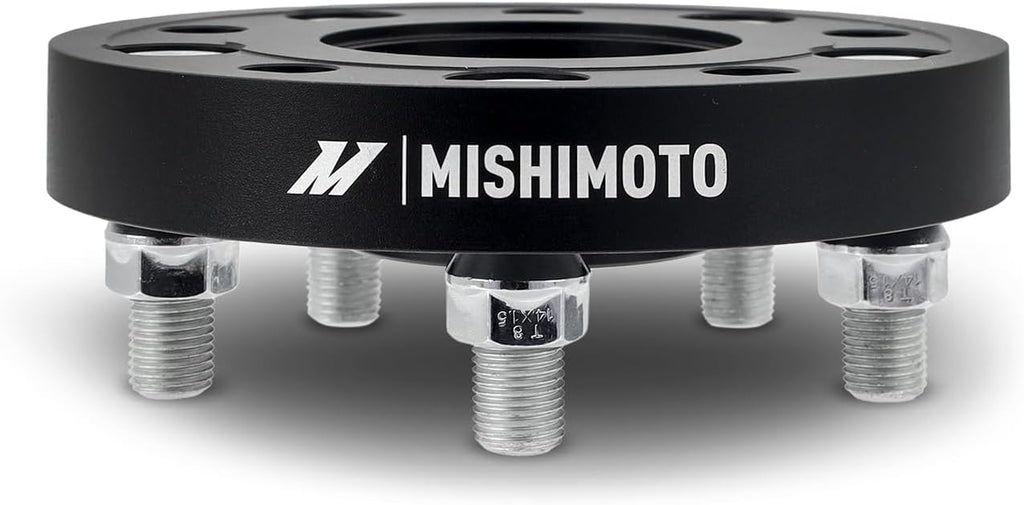 Mishimoto Wheel Spacers 5x120, 64.1mm Center Bore, M14 X 1.5, 0.75' Thick, Black