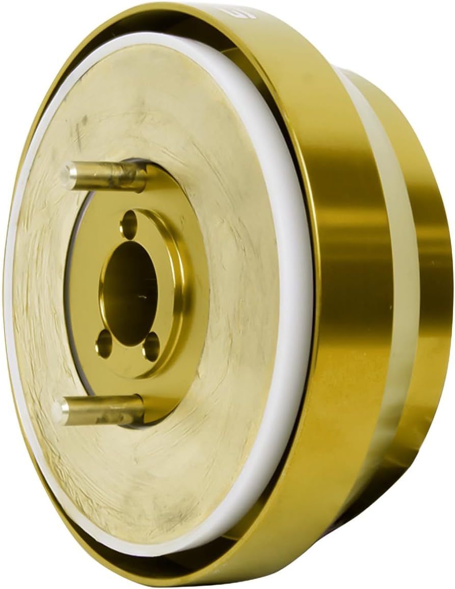 NRG Innovations Racing Style Steering Wheel Short Hub, Lockable Aluminum Steering Shaft, 6x70mm Bolt Pattern Quick Release Adapter, Compatible For 89-06 Nissan/Infiniti, Chrome Gold, NRG-SRK-140H-CG