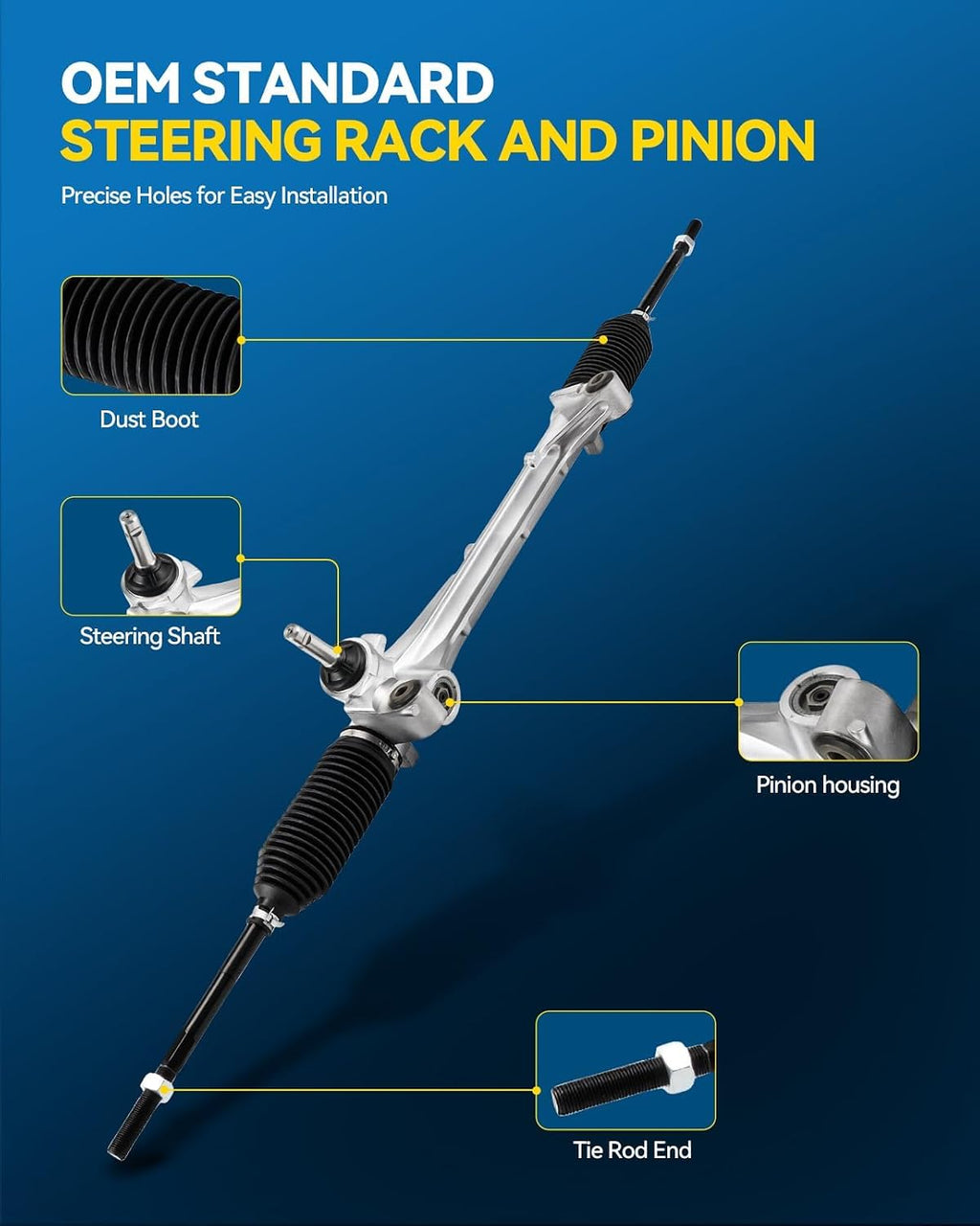 PHILTOP Manual Power Steering Rack & Pinion Assembly for 2007-2009 Escape Limited/XLS/XLT, Mariner, Replace# 1G-1816
