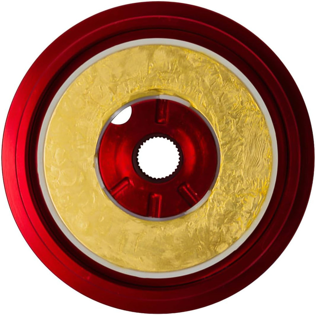 NRG Innovations Racing Style Steering Wheel Short Hub, Lockable Aluminum Steering Shaft, 6x70mm Bolt Pattern Quick Release Adapter Unit, Compatible For 85-05 Toyota/Lexus, Red, NRG-SRK-121H-RD