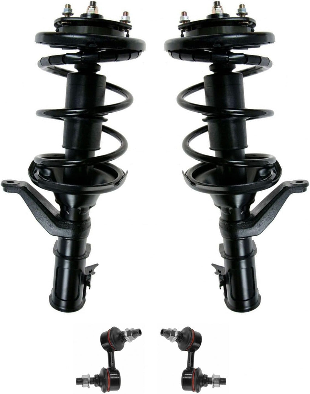 TRQ Front Suspension Kit StrutSpring AssembliesSway Links Compatible with Honda Civic