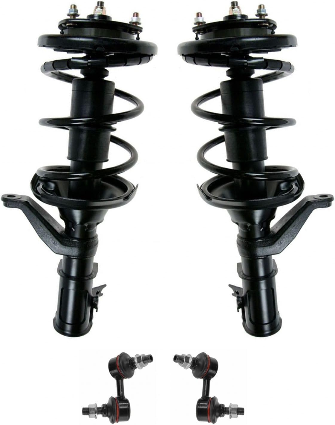 TRQ Front Suspension Kit StrutSpring AssembliesSway Links Compatible with Honda Civic