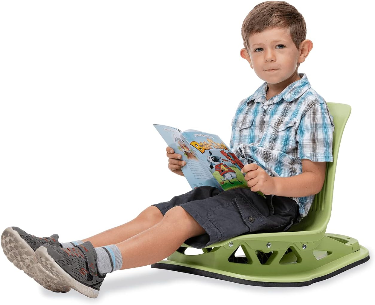 Virco ANFLROCK15 Analogy Floor Rocker Chair 15' Shell for Students Kindergarten - 4th Grade, Comfortable Rocking Seating Option for Schools and Classrooms - Navy (1 Chair)