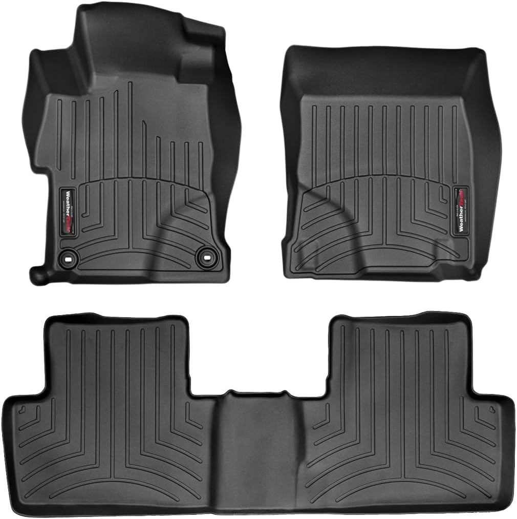 WeatherTech Custom Fit FloorLiners for Honda Civic, Civic Si, 1st & 2nd Row (446311-443732), Black