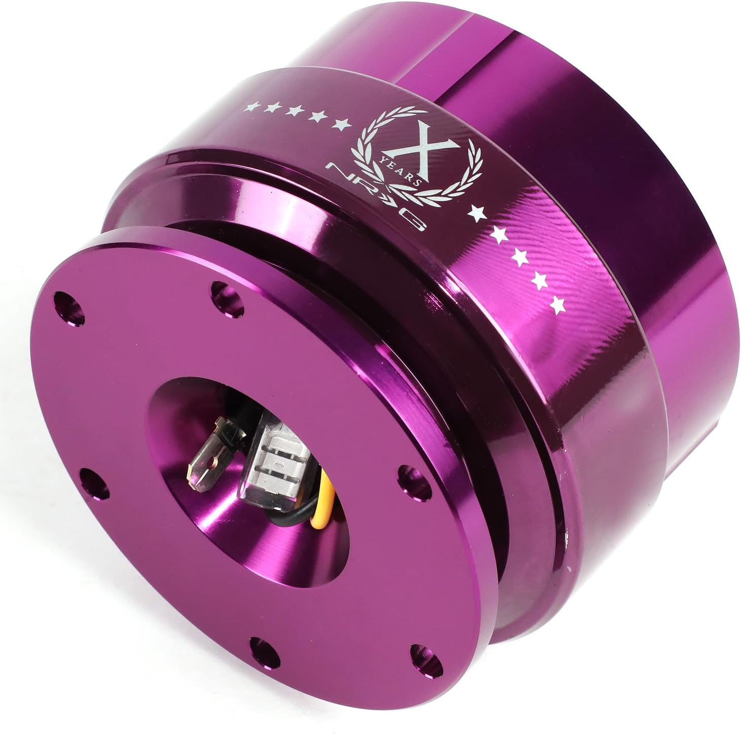 NRG Innovations NRG-SRK-200PPPP Gen 2.0 Steering Wheel Quick Release Adapter 6-HOLE with Mounting Bolts (Purple Body/Purple Ring) 6-Hole Design