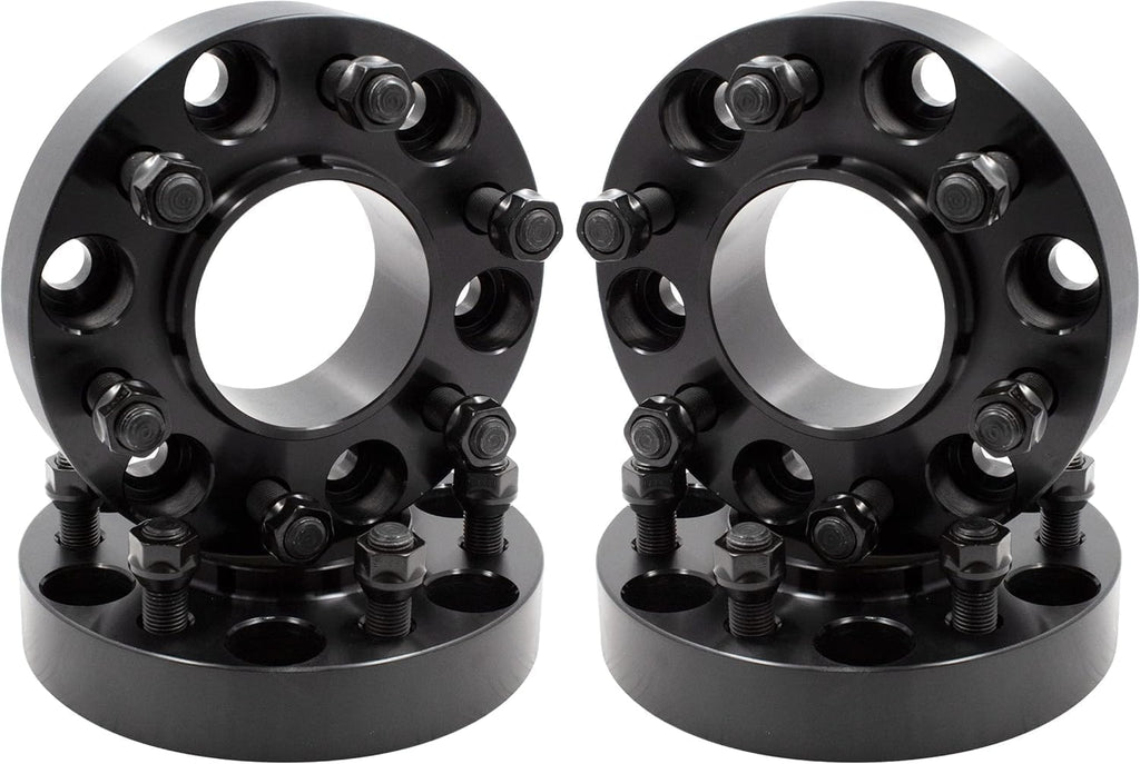 Wheel Accessories Parts 4 Pcs Hub Centric Wheel Spacers 6x5.5 6x139.7mm 1.25 Inch Thick 78.1mm Hub M14x1.5 14x1.5 Thread Stud Fits Adapts Ford F150 Wheels to Chevy GMC 1500 Vehicles