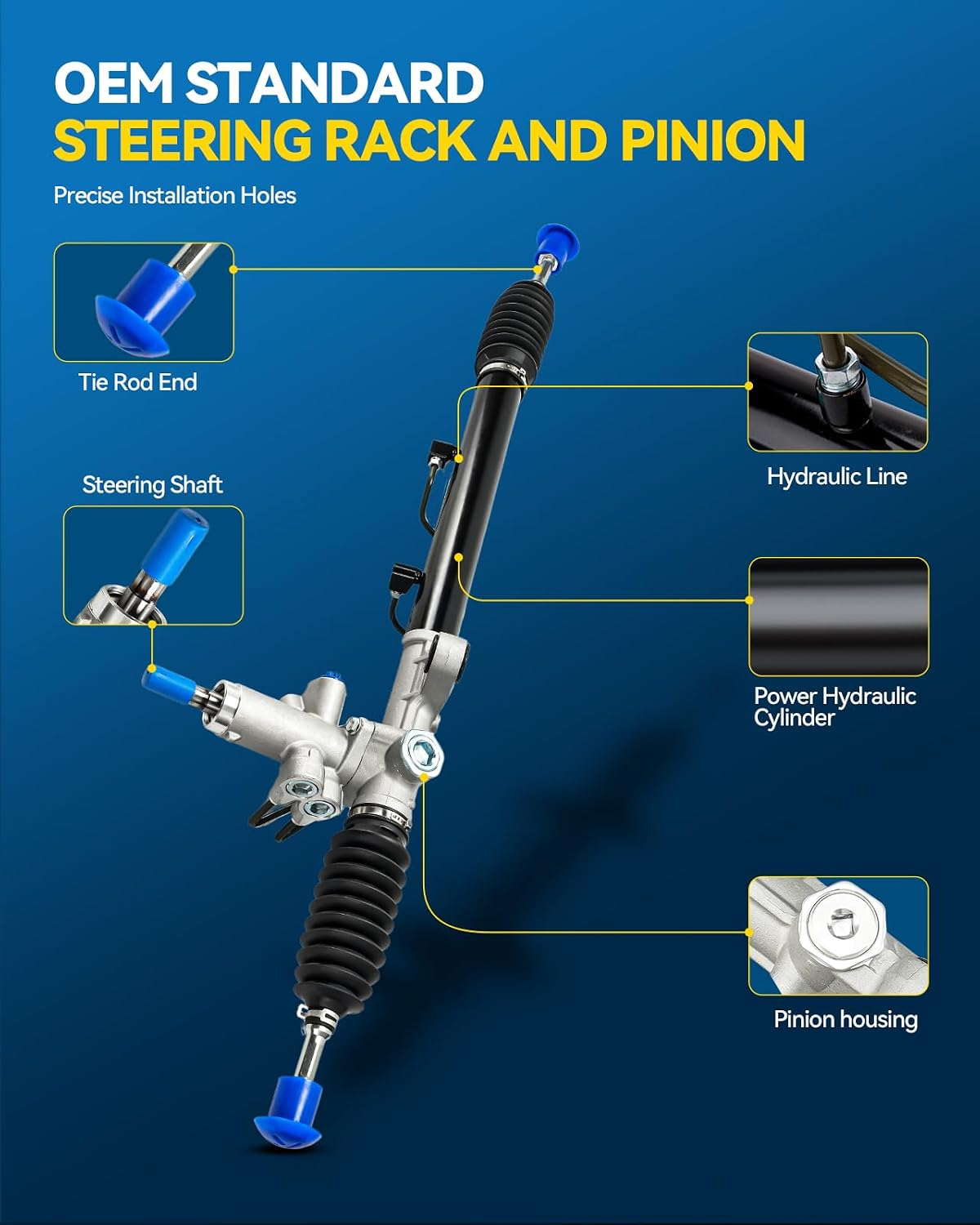 PHILTOP Hydraulic Power Steering Rack and Pinion Fit for 2006 2007 2008 2009 2010 Civic 1.8L Replace 262718