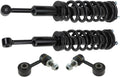 TRQ Front Suspension Kit Shock & Spring Strut Assembly Sway Bar Stabilizer Link Compatible with 2008-2022 Toyota Sequoia