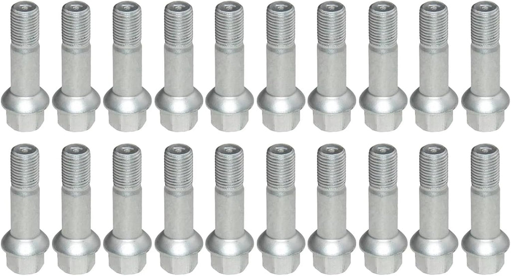 Wheel Bolts Nuts Compatible with Benz for W461 1990-2025 for W463 1989-2025 for X164 2006-2025 Wheel Lug Bolts Nuts M14 X 1,5 Replacement Parts