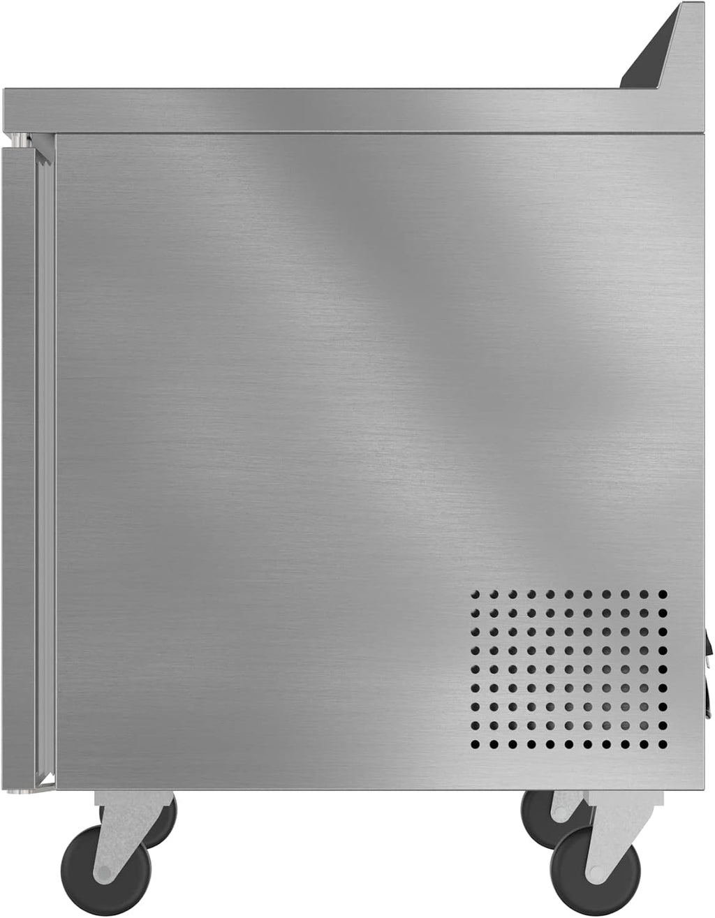 KoolMore 27' Stainless Steel Worktop Commercial Freezer with 3 1/2' Backsplash - 6.3 cu.ft