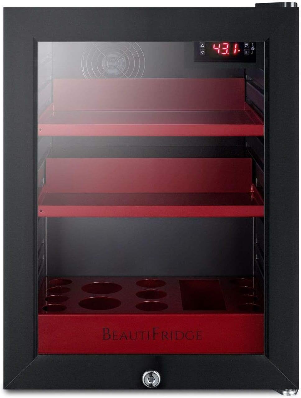 0.85 CU. FT. Compact Cosmetics MINI Fridge in Black Without Freezer