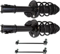 TRQ Front Suspension Kit Complete Strut & Coil Spring Assembly Sway Bar Stabilizer Link Compatible with 2012-2015 Toyota Yaris