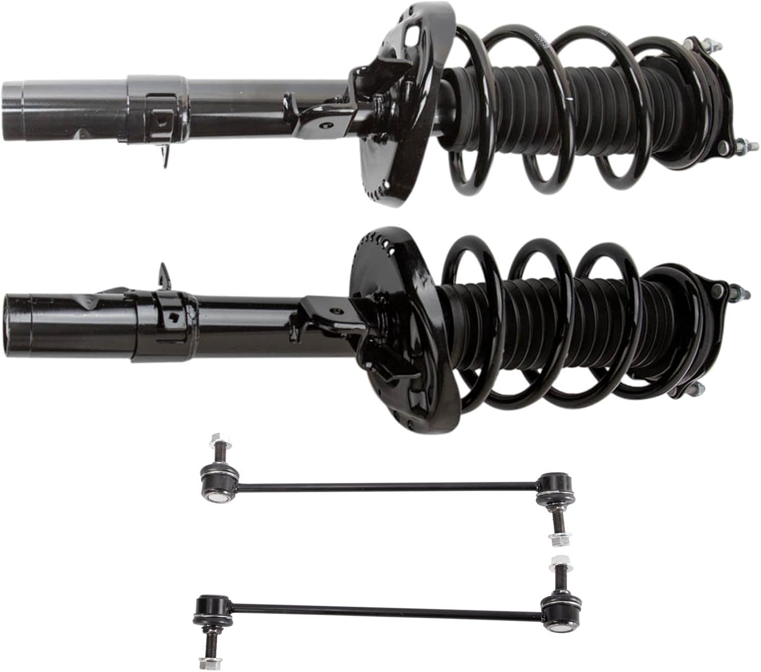 TRQ Front Suspension Kit Complete Strut & Coil Spring Assembly Sway Bar Stabilizer Link Compatible with 2017-2022 Honda Ridgeline