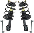 TRQ Front Suspension Kit Complete Strut & Coil Spring Assembly Sway Bar Stabilizer Link Compatible with 2007-2010 Hyundai Elantra