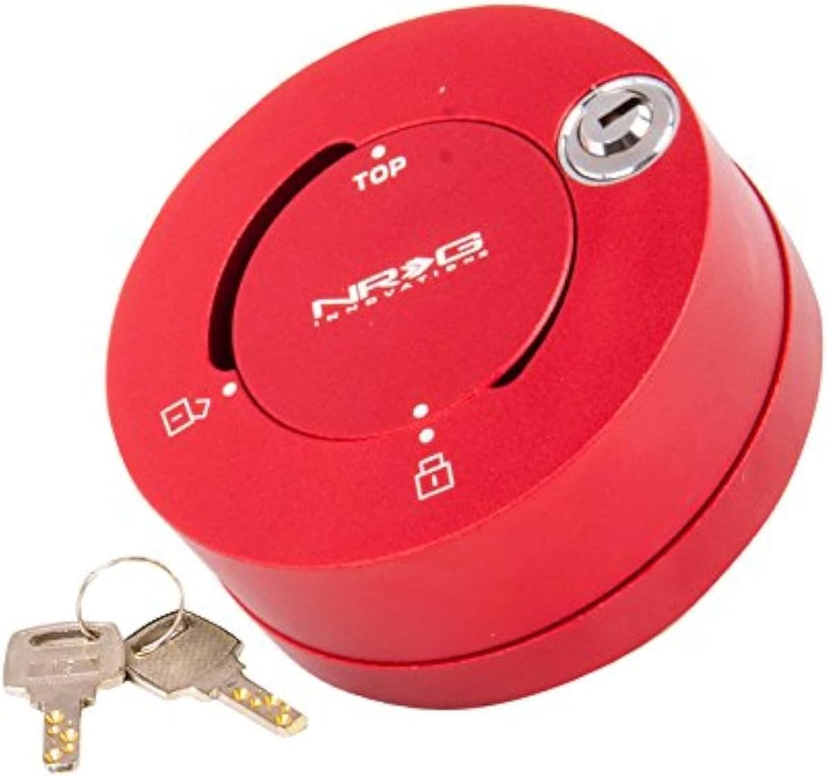 NRG Innovations 6-Holes Patterns Style Steering Wheel Quick Release Short Hub Adapter, Quick Lock w/Keys, Red, NRG-SRK-101RD