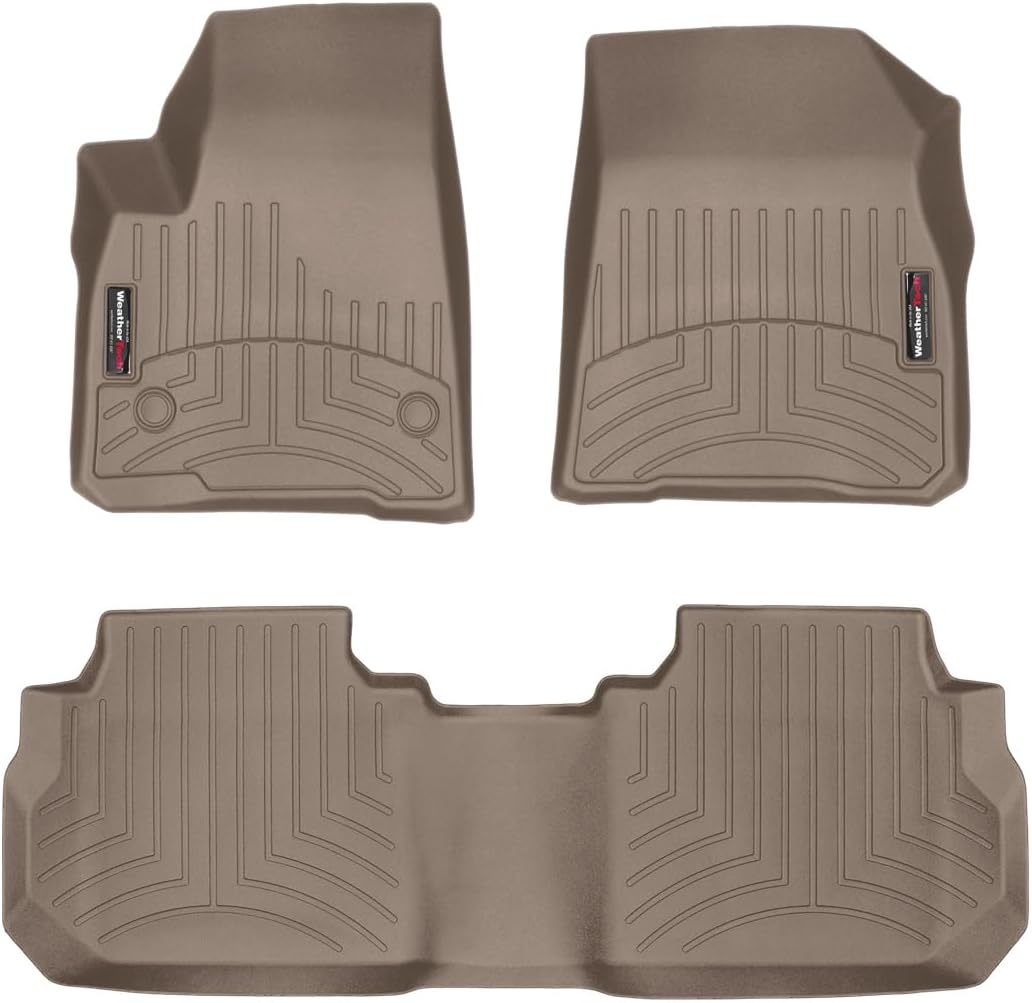 WeatherTech Custom Fit FloorLiners for Cadillac XT5-1st & 2nd Row (45955-1-2), Tan