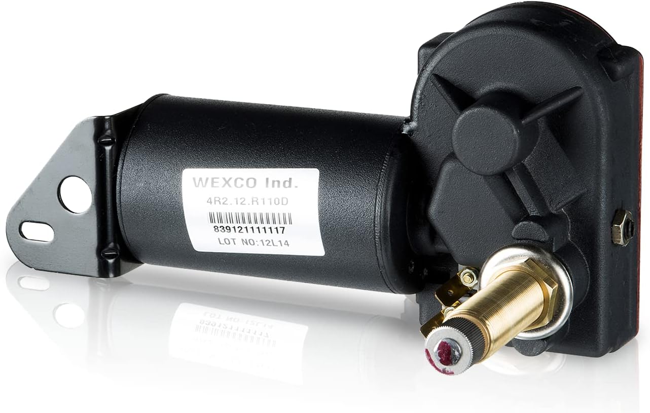 Windshield-Wiper Motor - 4R2.12.R110D Standard Replacement Motor Crosses with Wexco, WWF12C18 Series, Ongaro 30991, Grainger 2YPZ6 - 12V, 2.5' Shaft