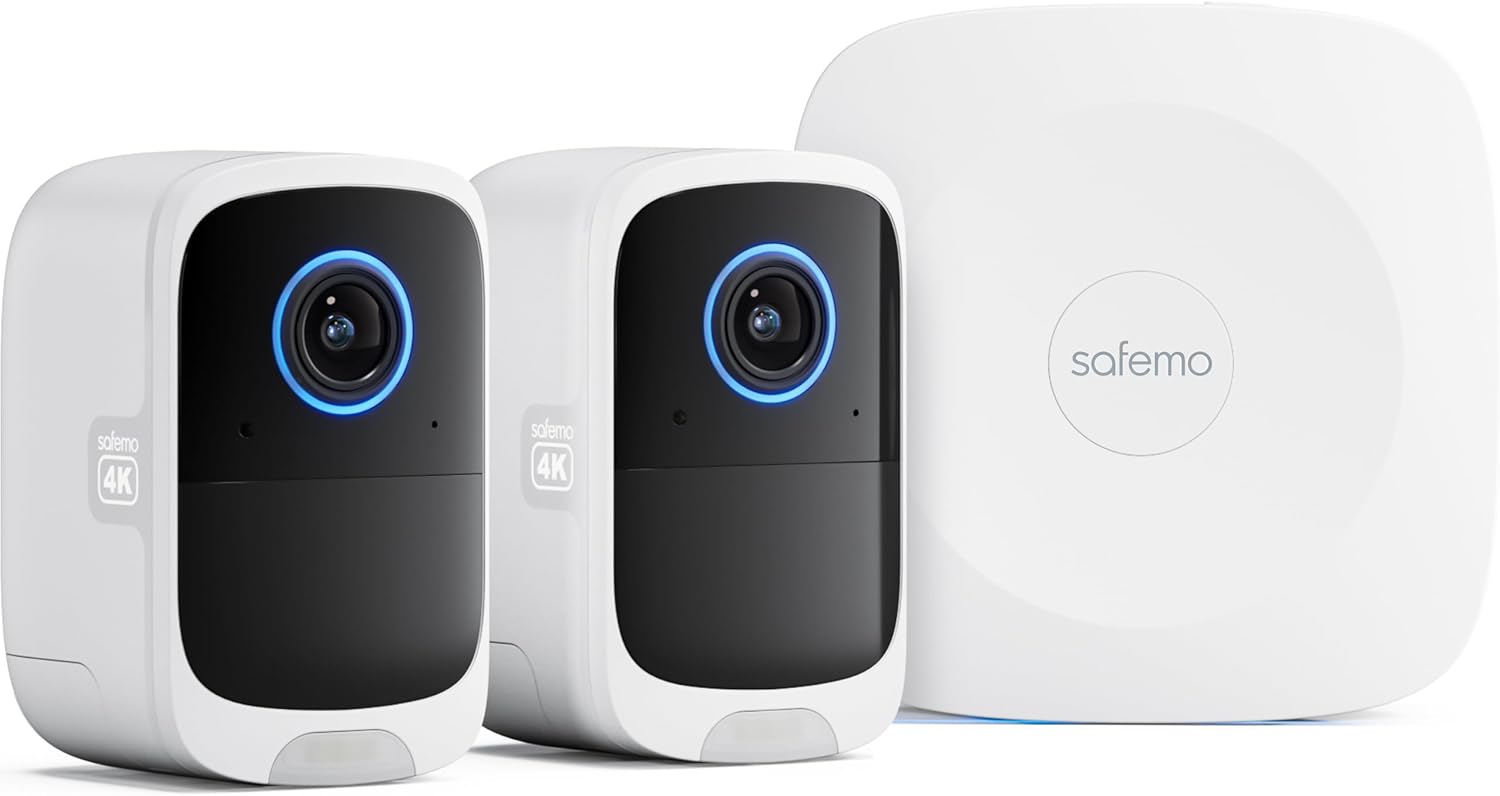 4K Security Cameras Wireless Outdoor/Indoor, Battery Cameras for Home Security, No Monthly Fees, 32G Local Storage, Advanced AI, Color Night Vision, 2-Way Audio, Waterproof, 2.4Ghz WiFi