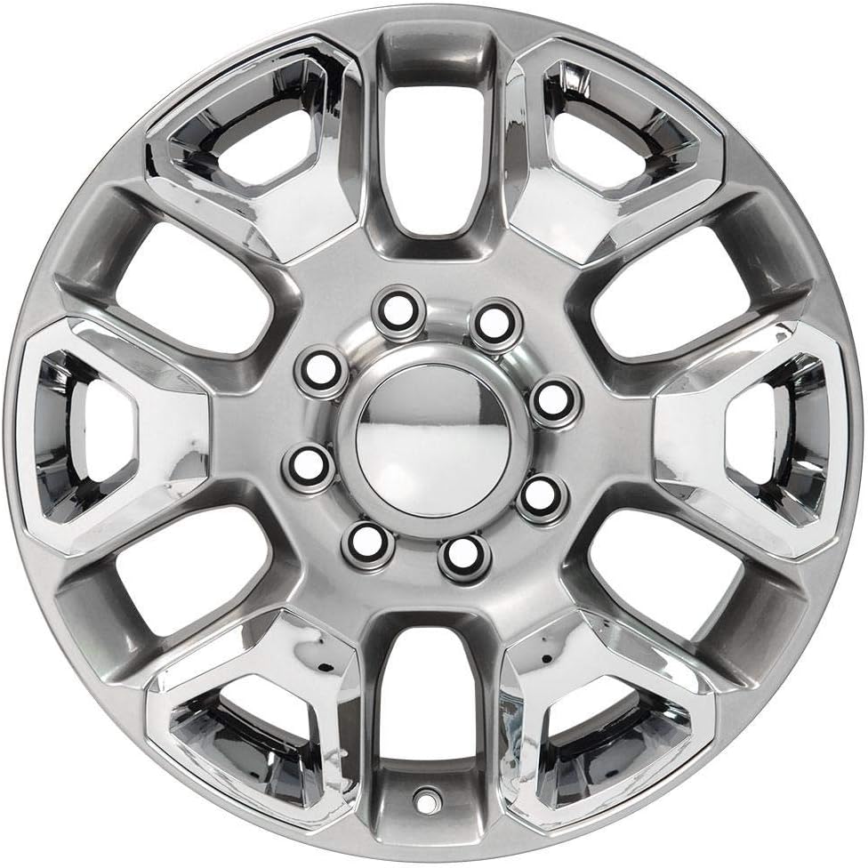 OE Wheels DG66 20 Inch Rim Fits Ram 2500 Style 8x165.1 20x8 Gloss Hyper Silver with Chrome Insert - Hollander 2562 (1)
