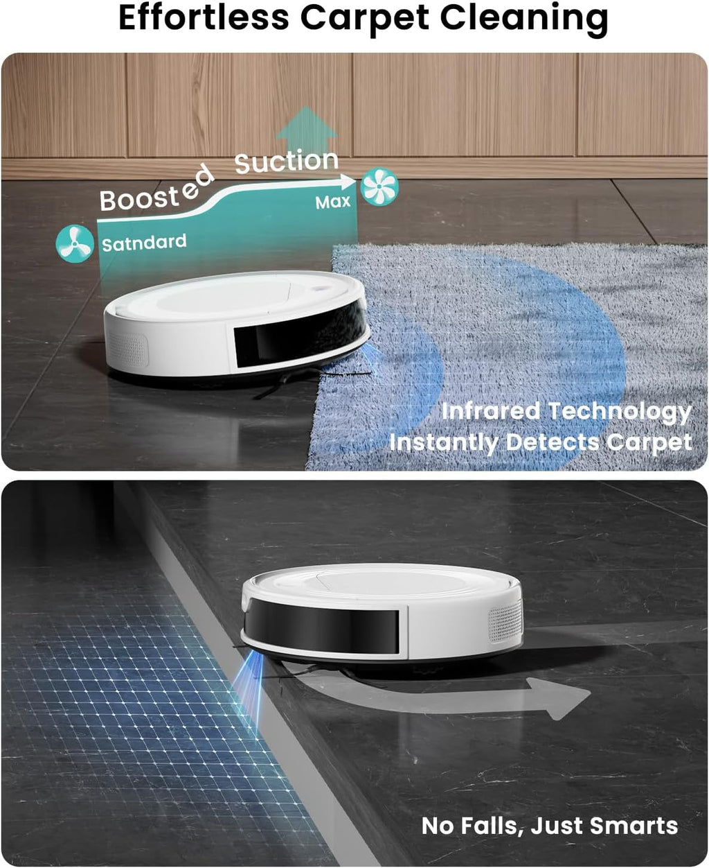 Lefant M310 Ultra Robot Vacuum and Mop, 6000Pa Suction-Slim Robotic Cleaner with ToF LiDAR Navigation, Accurate Obstacle Avoidance, WiFi/App/Alexa Control, 170min Runtime,